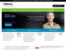 Tablet Screenshot of eminutes.com